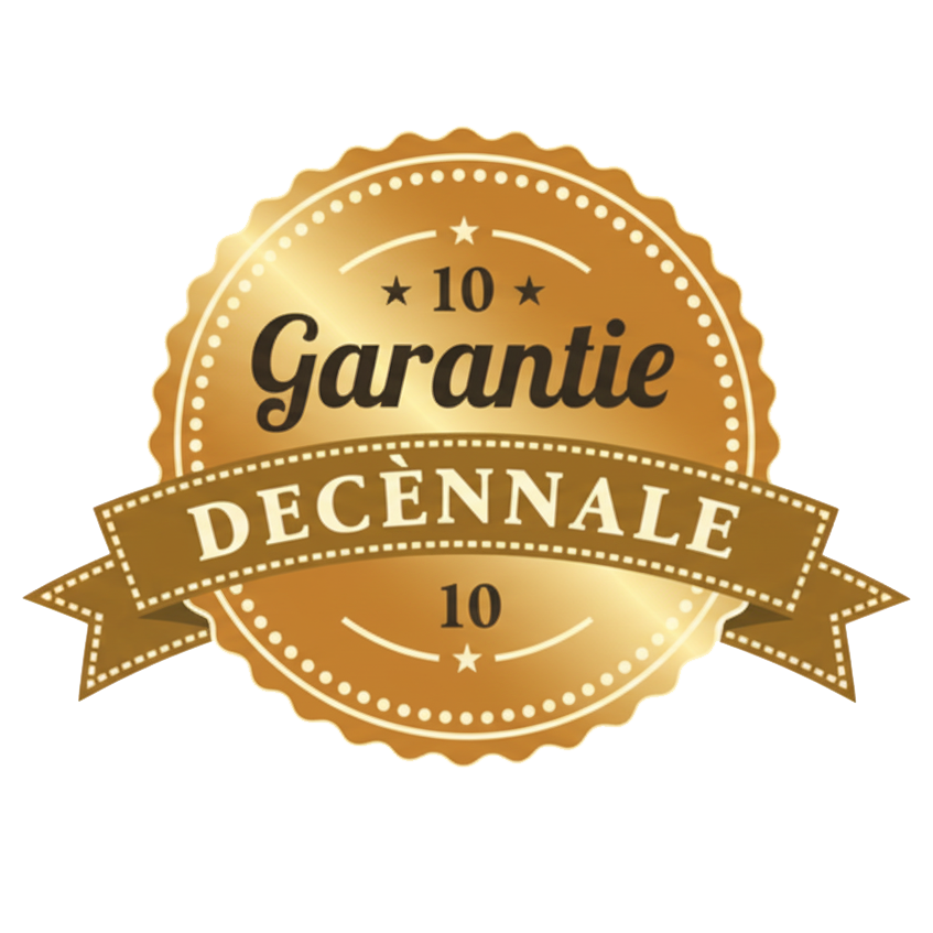 Logo Garantie Décennale attestant la qualité des travaux de Franck Naveri couvreur
